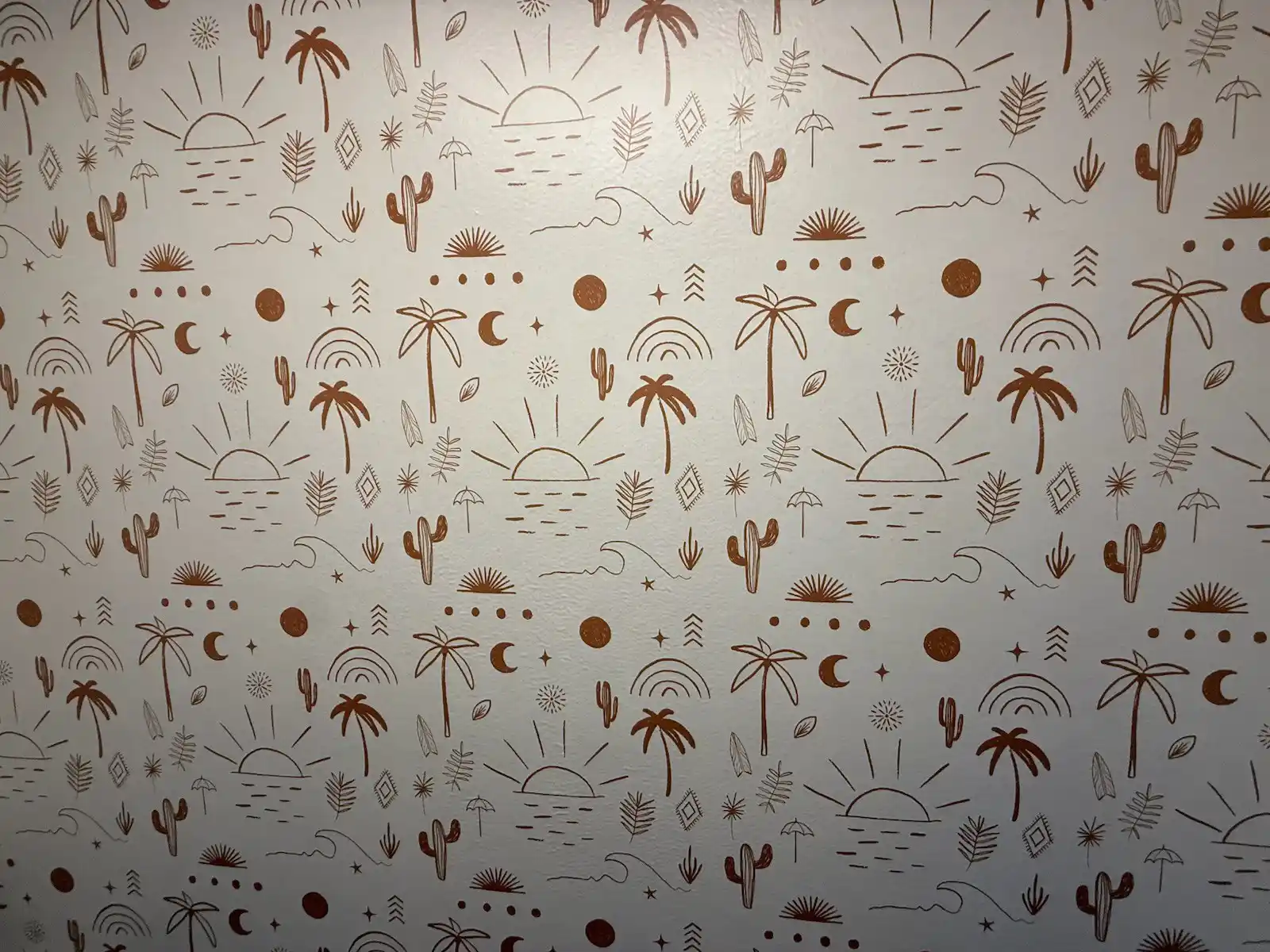 Residential wallpaper installation bedroom in SoMa, San Francisco