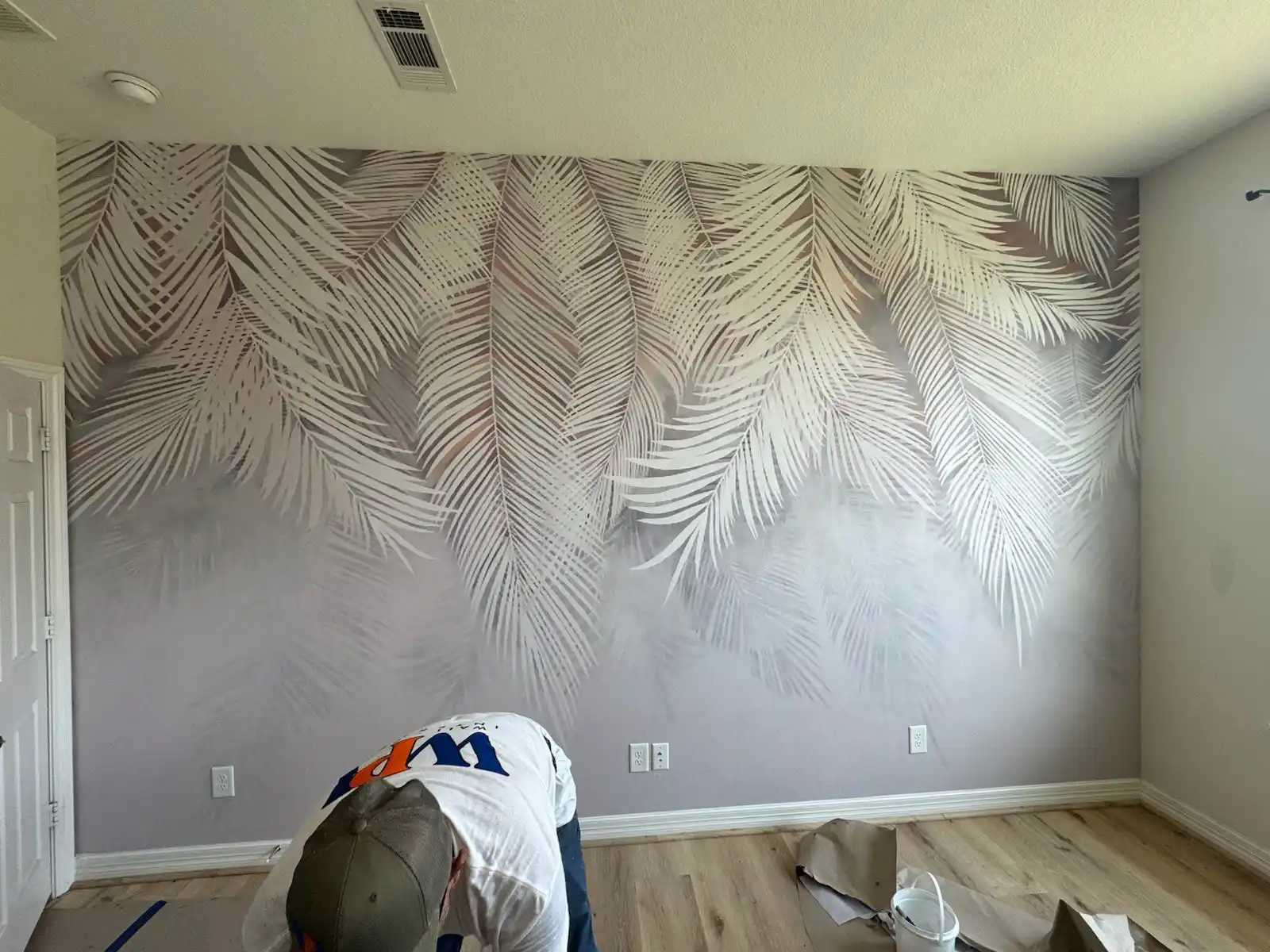 Pattern wallpaper installation San Francisco